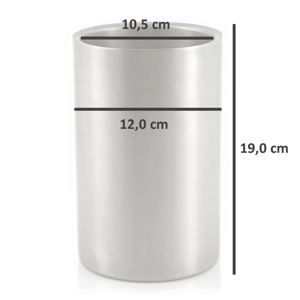 Mahlzeit Edelstahl Weinkühler | Ø 12 X (H) 19 Cm | Sektkühler, Doppelwandig 8 Mahlzeit Edelstahl Weinkühler | Ø 12 X (H) 19 Cm | Sektkühler, Doppelwandig – Bild 6