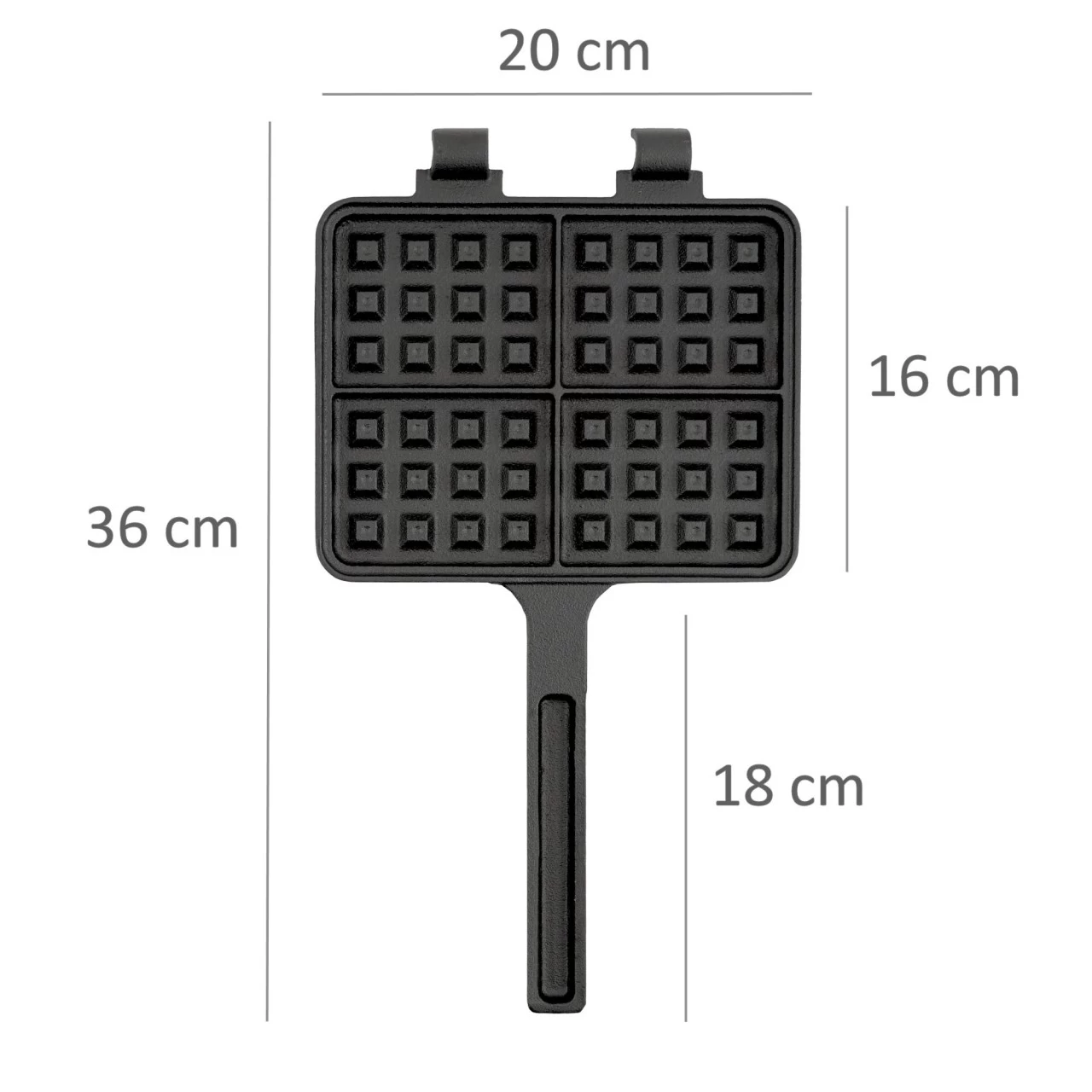 BBQ-Toro Gusseisen Waffeleisen | Doppelform, Preseasoned, 36x20x3 Cm 9 BBQ-Toro Gusseisen Waffeleisen | Doppelform, Preseasoned, 36x20x3 Cm – Bild 7