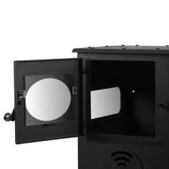 CampFeuer Terrassenofen | 58 X 43 X 157 Cm | Gartenofen Mit Feuerkammer Und Feuerstelle | Heizpilz -Camping Store zo5 pelletofen bild6 fensterkorrektur 2000px 1280x1280